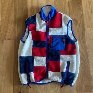 GANRYU X Comme des Garçons patchwork fleece vest
